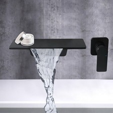 Single Handle Wall Mount Waterfall Basin Faucet Bathroom Basin Sink Mixer Tap US