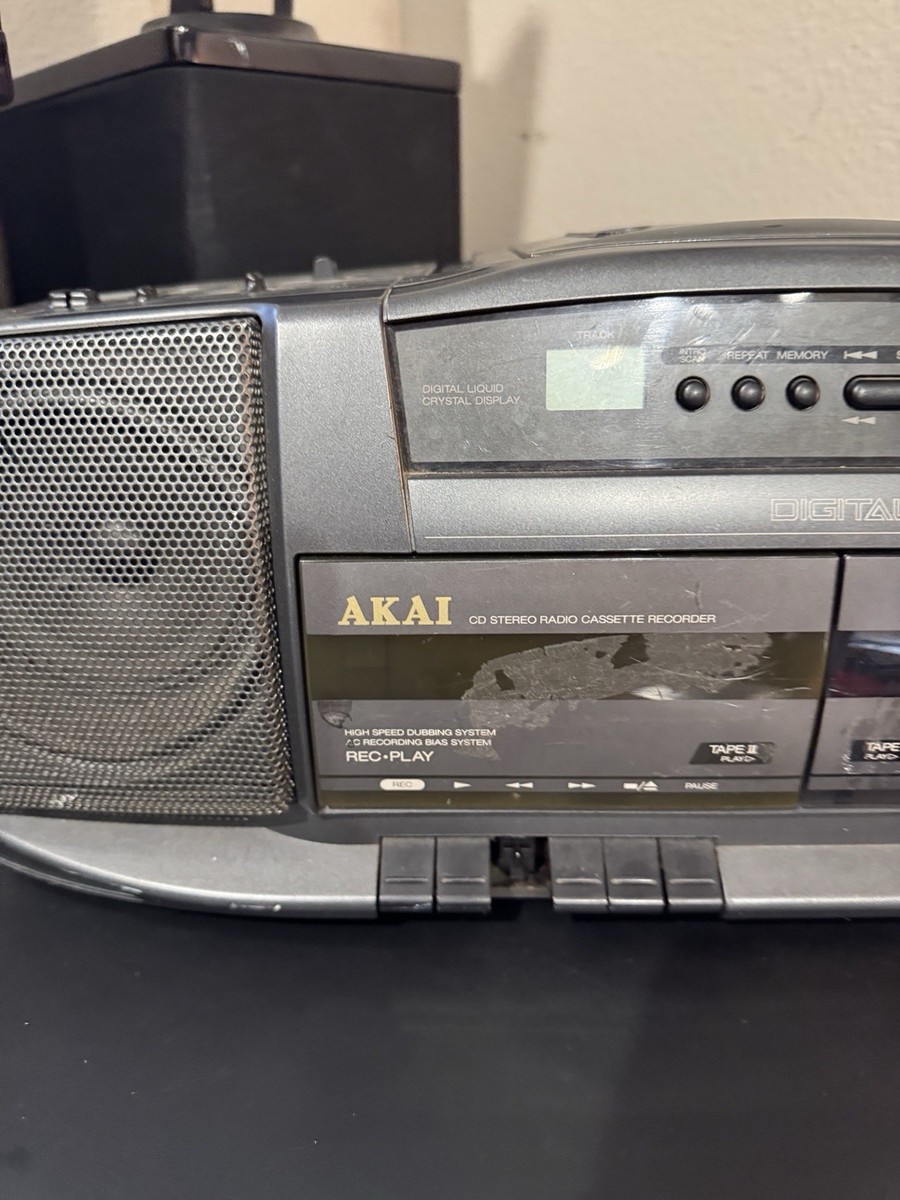 Akai AJ-W311CD Fully Tested Tape Dubbing Radio Cd AM FM Portable