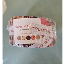 Moda Roses Chocolates Jelly Roll Sentimental Studios Multicolor Fabric