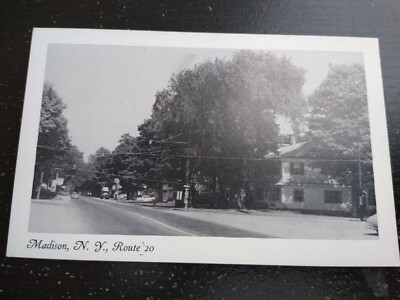 Vintage Madison New York Route 20 Street Scene Photo Postcard