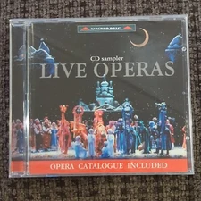 Live Operas - CD Sampler. New. Sealed. Dynamic. Opera catalogue included 