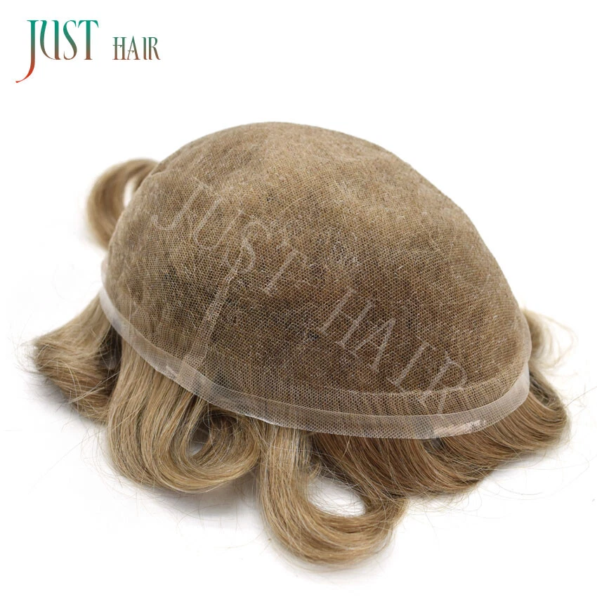 Мужской парик Toupee Hairpiece Full SWISS LACE подвал система замены человеческих волос - Изображение 4 из 4