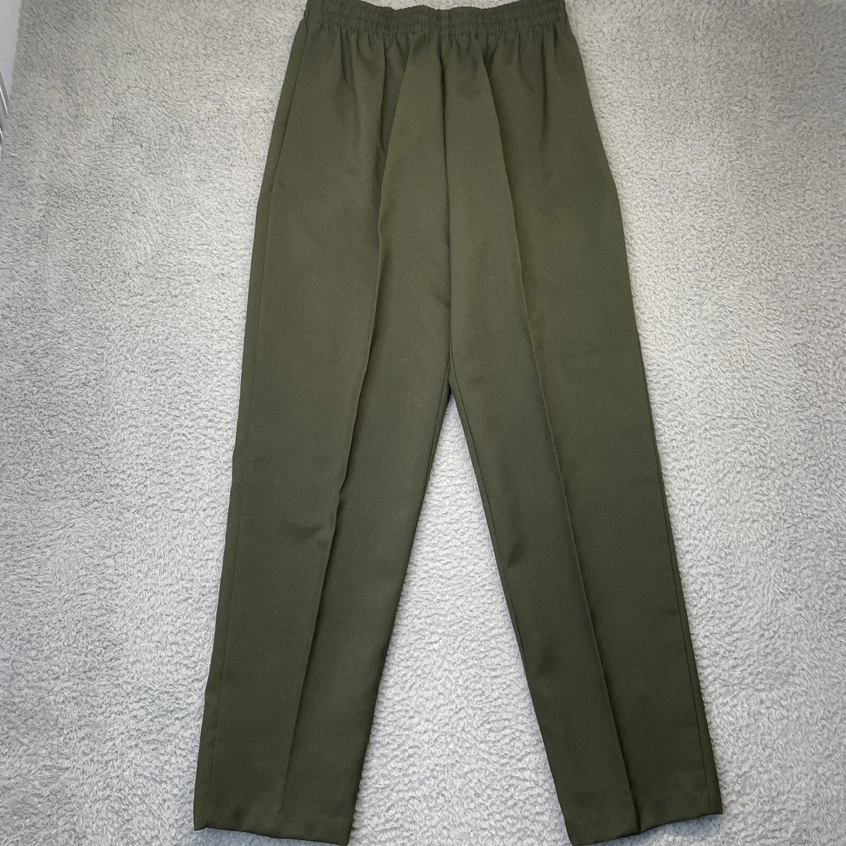 Top Choice Fashion Pants Womens Medium Dark Green Slacks Vintage 90s Trousers