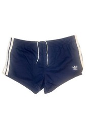 Vintage 80s Adidas Sprinter Stripped Shorts Blue White Size L Oversized READ