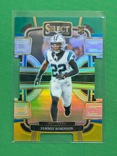 2023 Panini Select #15 Jammie Robinson RC Green and Yellow Prizm Die-Cut