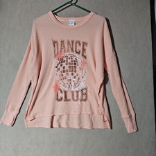 Offline Aerie Dance Club Thermal Sweater Womens Size S/P Waffle Knit Peach Cute