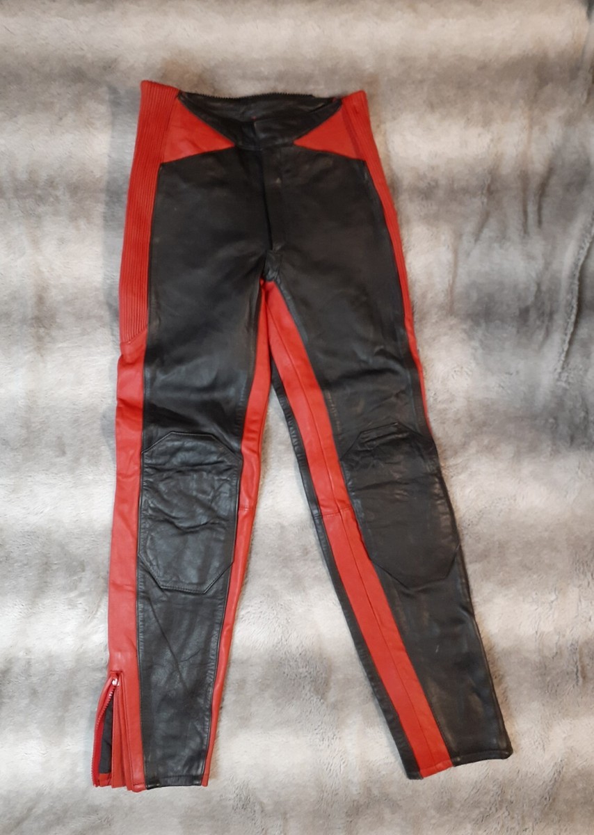 ヴィンテージ レースアップ レザー パンツ 本革 黒 hein gericke s-l400.jpg