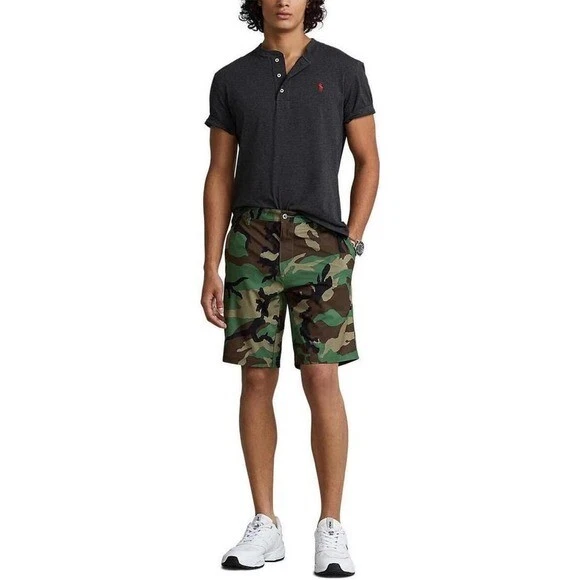 Polo Ralph Lauren Green Camo Performance All Day Beach Shorts, Size 46B, NWT - Image 3 of 4