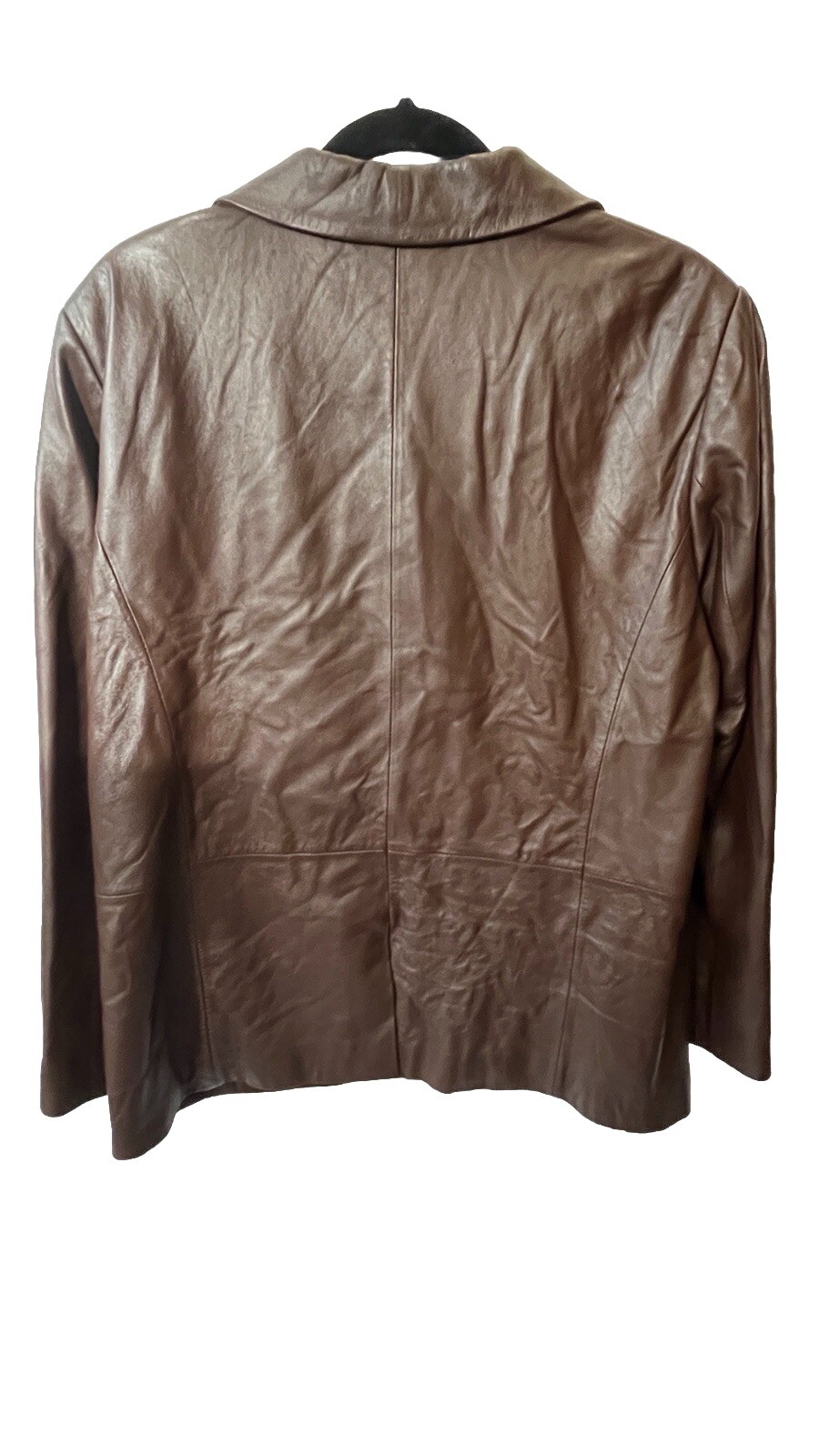 Pendleton Leather Jacket XL 3 Button Brown Acetat… - image 7
