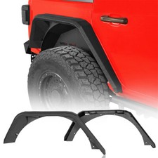 Pair Rear Flat Fender Flares Steel Wheel Guards Fit 2018-2025 Jeep Wrangler Jl