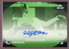 2023 Topps Black and White Night Vision Auto #94 Will Benson RC (Reds)/25