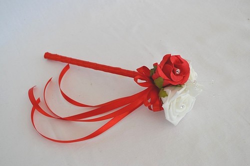 Wedding flowers with callailies & roses. Bridal bouquet, bridesmaid posy corsage - Picture 9 of 9