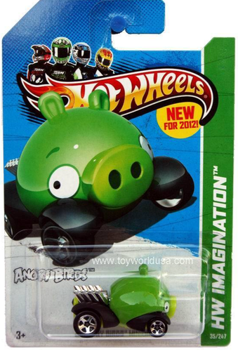 2012 Hot Wheels #35 HW Imagination New Models Angry Birds Minion - Picture 1 of 1