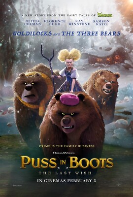Puss In Boots The Last Wish movie poster (c) - 11 x 17 inches | eBay