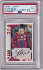 2010-11 FC Barcelona - Autografo Panini No. 119 Lionel Messi PSA 9
