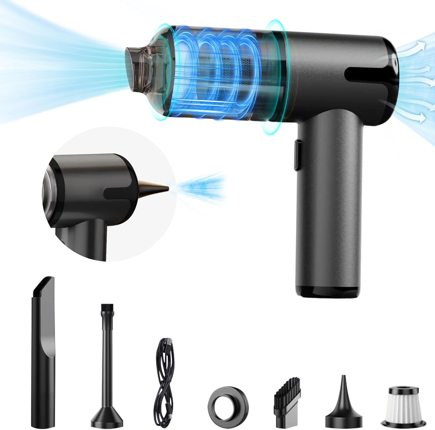 Handheld Car Vacuum Portable Cordless Mini Hand Vacuum Cleaner Rechargeable 1200