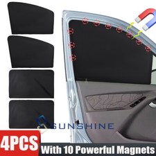 4pcs Magnetic Car Side Window Sun Shade Cover Privacy Curtains Uv Protection Set