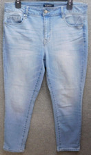 D. Jeans High Waist Crop Womens 12 Blue Light Wash Recycled Denim