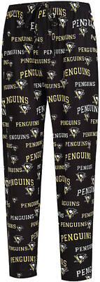 Pittsburgh Penguins  Mens NHL Black Fairway Pajama Lounge Pants