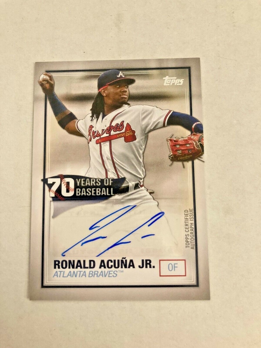 2021 Topps Ronald Acuna Jr. 70 Years Of Baseball Autograph Card