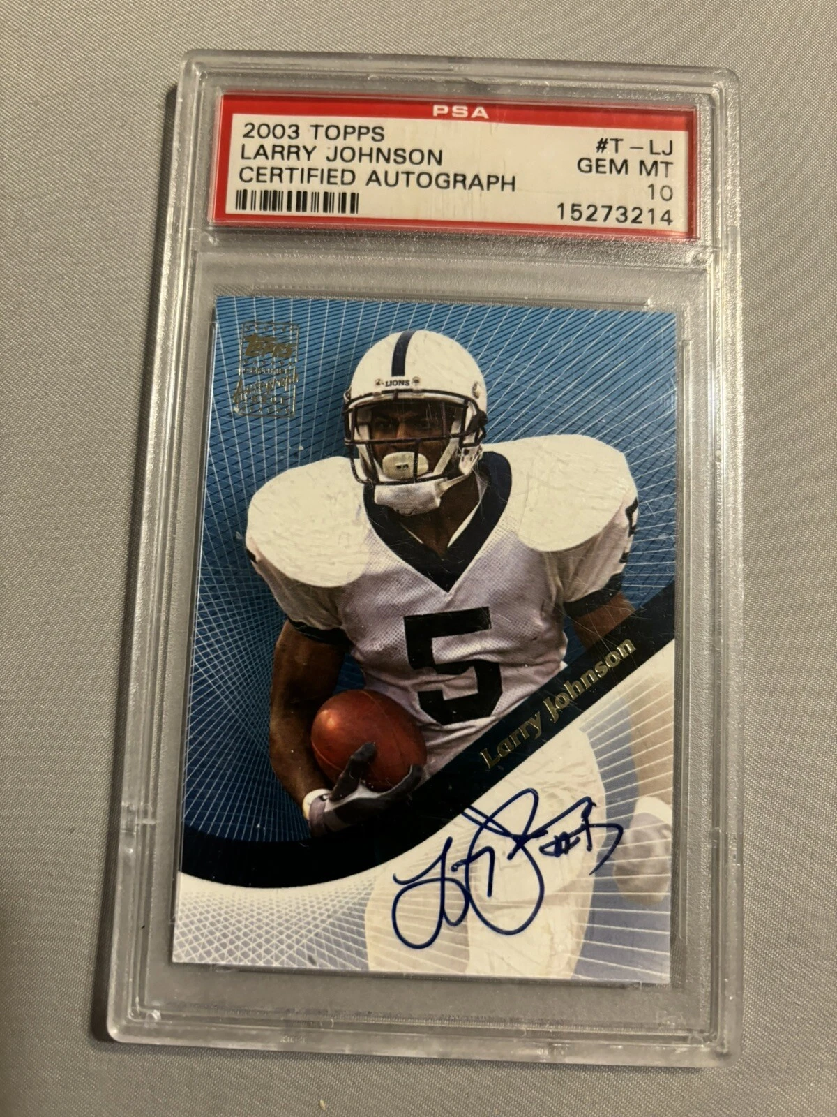 Larry Johnson Topps Certified Autograph #TLJ Certified Autograph