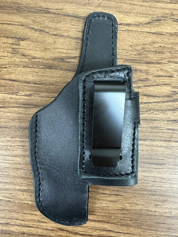 IWB LEATHER HOLSTER - GENUINE LEATHER GUN RMR-MADE IN USA! GLOCKS- Large Lights - Image 4 of 4