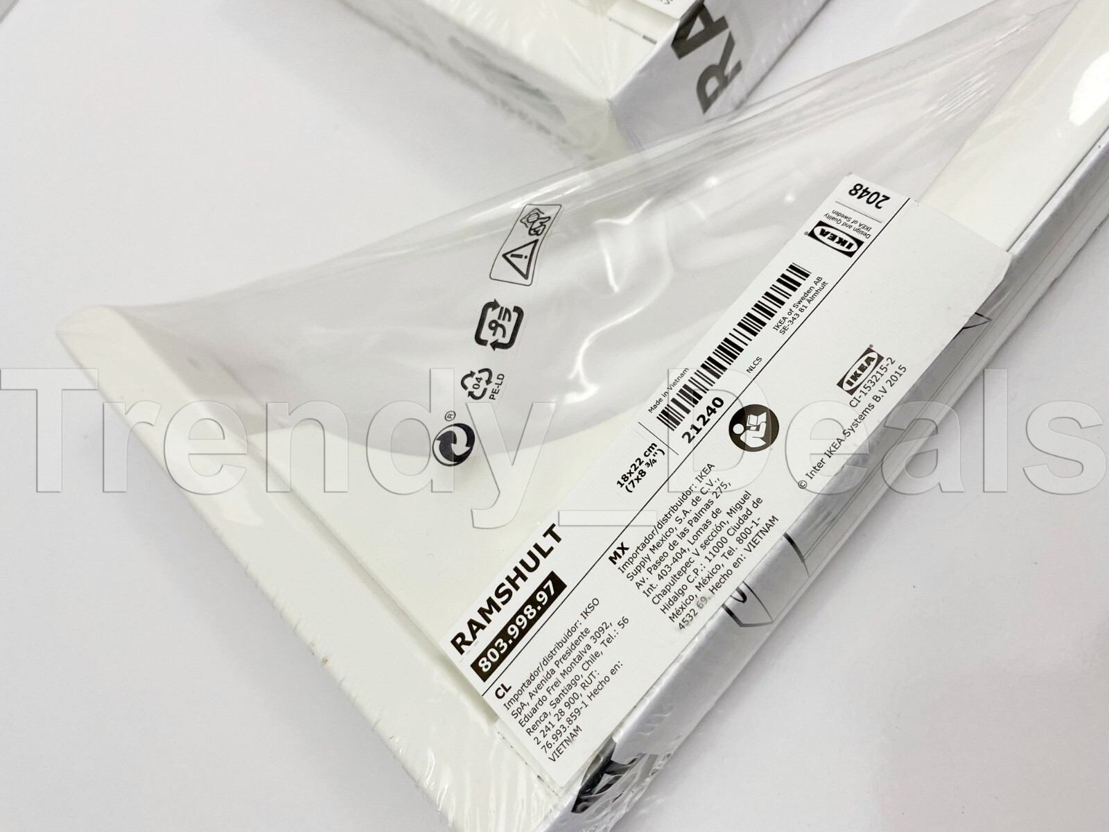 Set of 2 Ikea RAMSHULT Wall Bracket for 7 ⅞" or 11 ⅞" Shelf, White