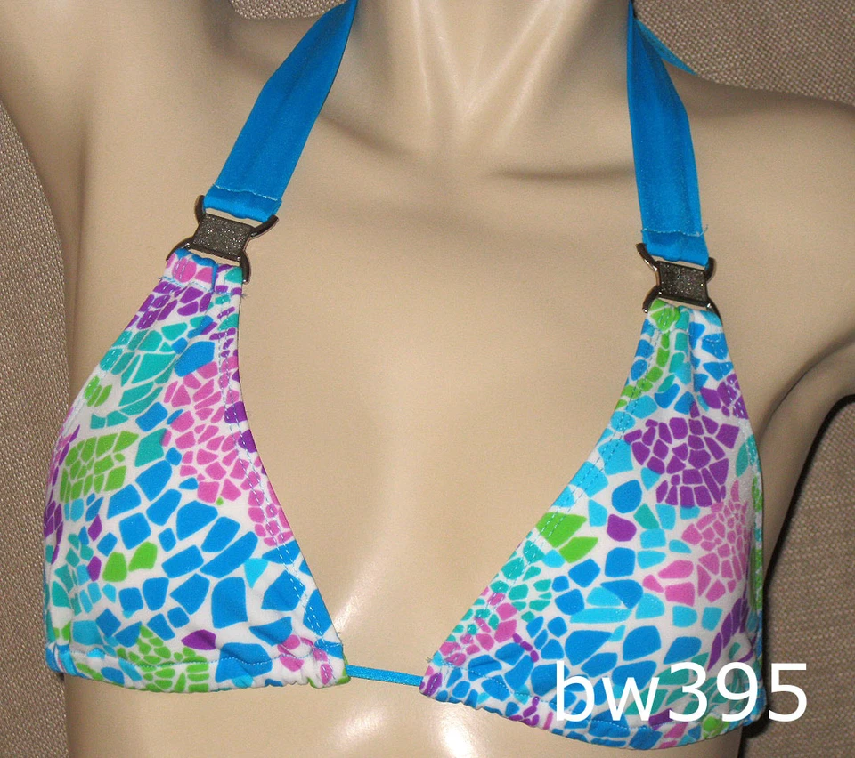 Sexy BLAU & PUNKTE GESTEMPELT Bikini Badeanzug-authentisch brasilianisch hergestellt-neu mit Etikett S - Bild 3 von 4