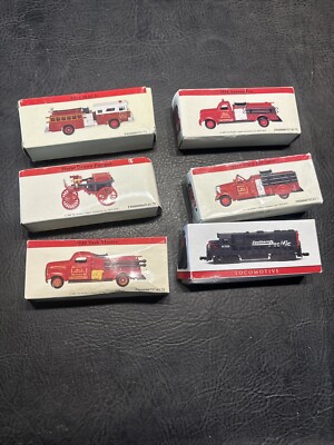 Readers Digest Fire Truck Lot Of 6 2001 Horse Drawn Pumper Locomotive Task Maste