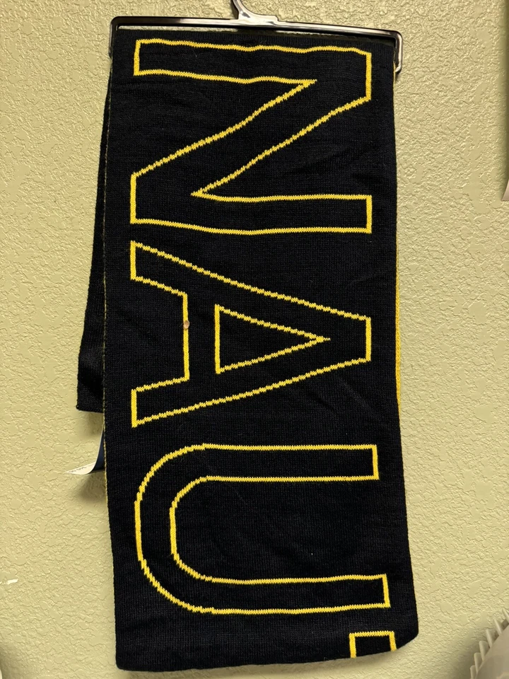 Bufanda reversible con logotipo Nautica para hombre nueva con etiquetas azul/amarillo precio de venta sugerido por el fabricante $40 OS NT00038 Foto 2 de 4