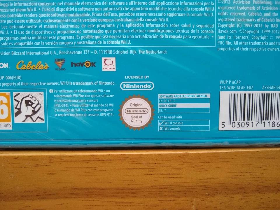 Cabelas Dangerous Hunts 2013 Wii U BRAND NEW SEALED. RARE Nintendo Pal  - Image 3 of 4