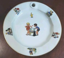 Antique French 7E Children s Warming Dish Plate 7.5"