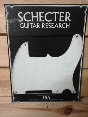 Schecter Guitar Research Tele Telecaster Pickguard White Aluminium Vintage, NOS