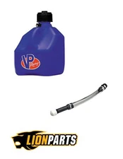 VP Racing 1 Pack Blue 3 Gallon Square Utility Jug + 1 Deluxe Fill Hose