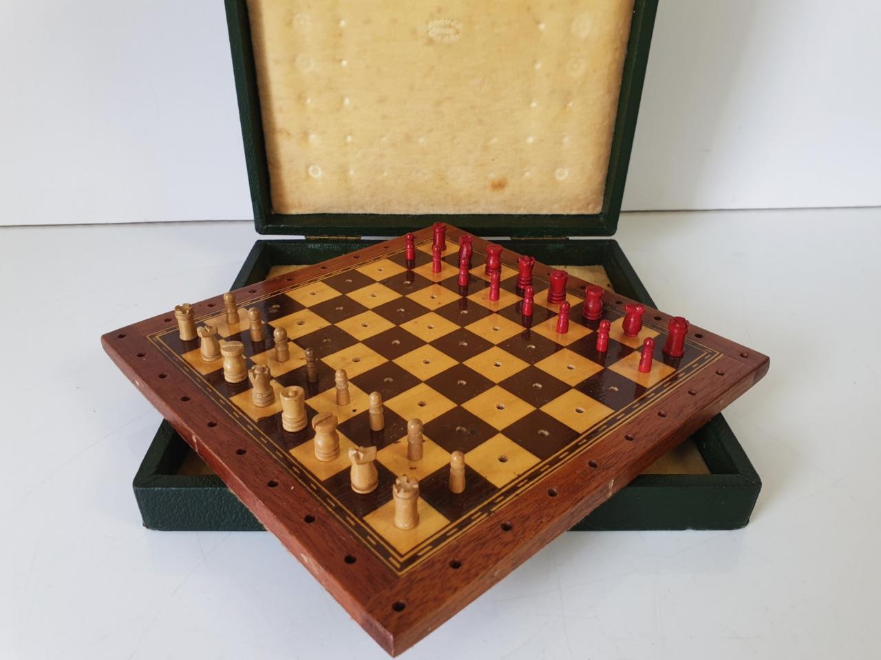 ANTIQUE OR VINTAGE JAQUES LONDON TRAVEL CHESS SET eBay