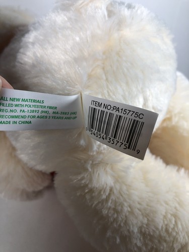 Sound N Light Animatronics Plush White Bear Heart Love You Beary Much Valentines - Picture 11 of 11