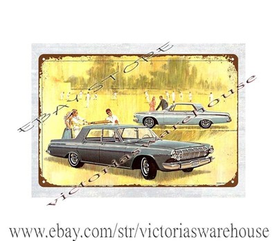 1963 car auto metal tin sign outdoor metal advertising wall art