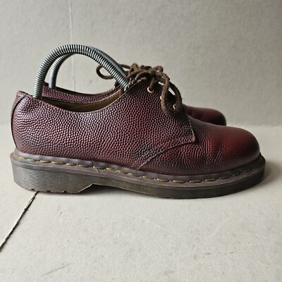 Dr. Martens 12877 50th Years Anniver Herren Leder Oxford Schuhe Rot Burgund UK7 