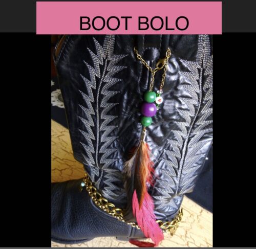 Western Boot Bolo, Chic Cowgirl  Boot Accessory  ￼OOAK Handmade USA - Imagen 1 de 3