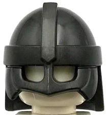 Lego New Pearl Dark Gray Minifigure Headgear Helmet Cheek Guard Neck Knight