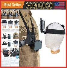 Phone Chest & Head Mount Strap for iPhone, GoPro, AKASO, DJI, Insta360 Cams