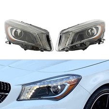 Xenon Headlight Sturdy 2014-2016 Mercedes CLA Pair A1179065600 A1179066800