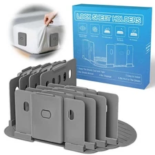 Upgrade Lock Sheet Holders - 4Pcs Heavy Duty Bed Sheet Locks Keep Sheets Firm...