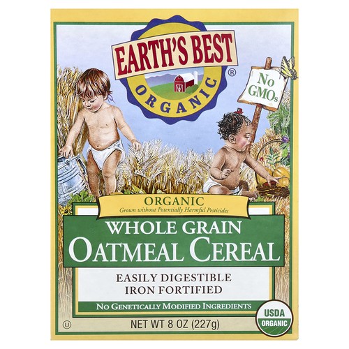 Organic Whole Grain Oatmeal Cereal, 8 oz (227 g)