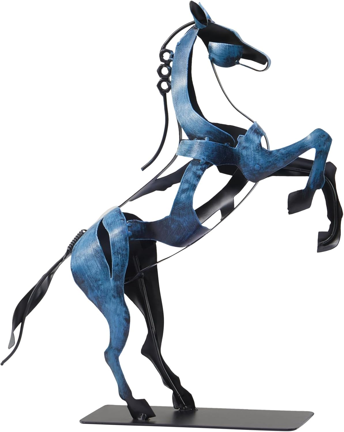 Standing Horse Statue Home Decor, Hand Painted Metal Horse Desktop Sculpture, Ho