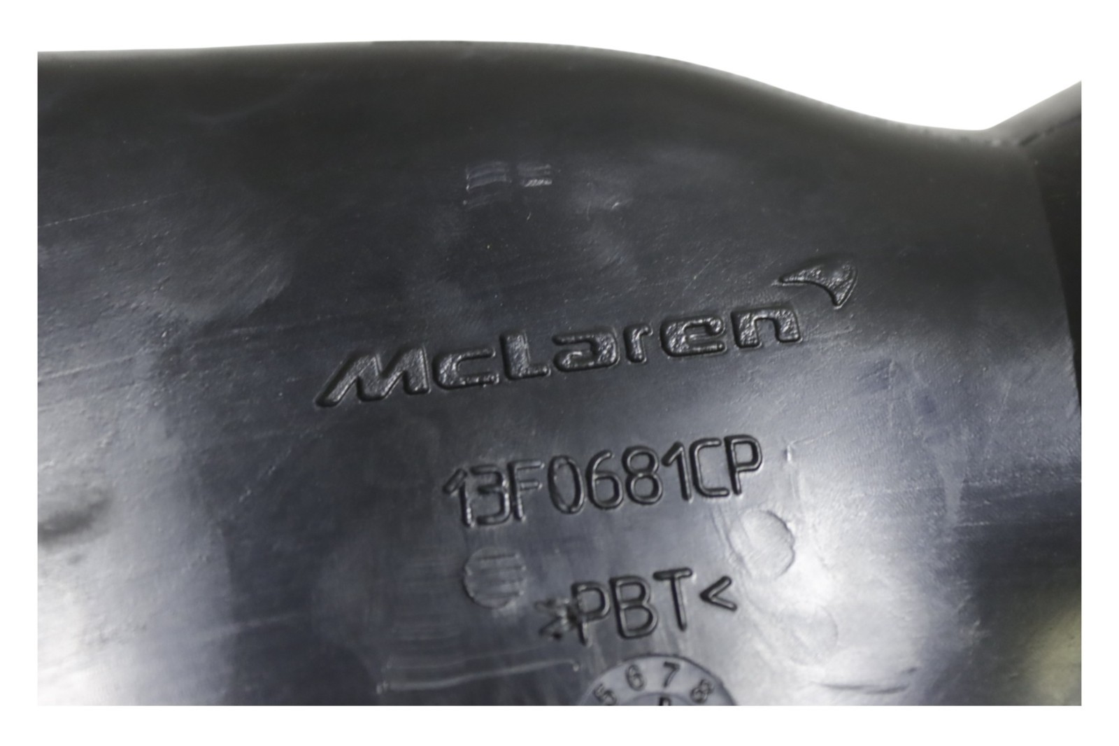 McLaren 570S Rear Left Air Intake Pipe Tube 13F0681CP 2016 - 2021 OEM