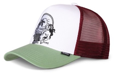 Djinns HFT Trucker Cap Lazy Mermaid White Wine Olive : one size