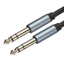 1/4"TRS to 1/4"TRS Audio Cable, 16FT Patch Cord Interconnect Adapter Cable,Black