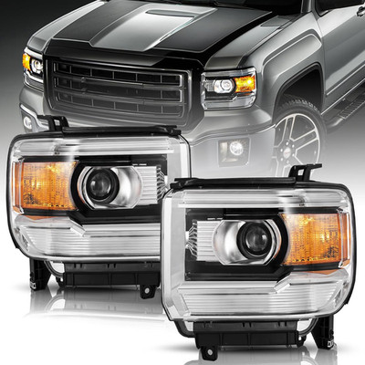 BRYGHT NON LED DRL TYPE for 2014 2015 2016 2017 2018 GMC Sierra 1500 Base/Denali