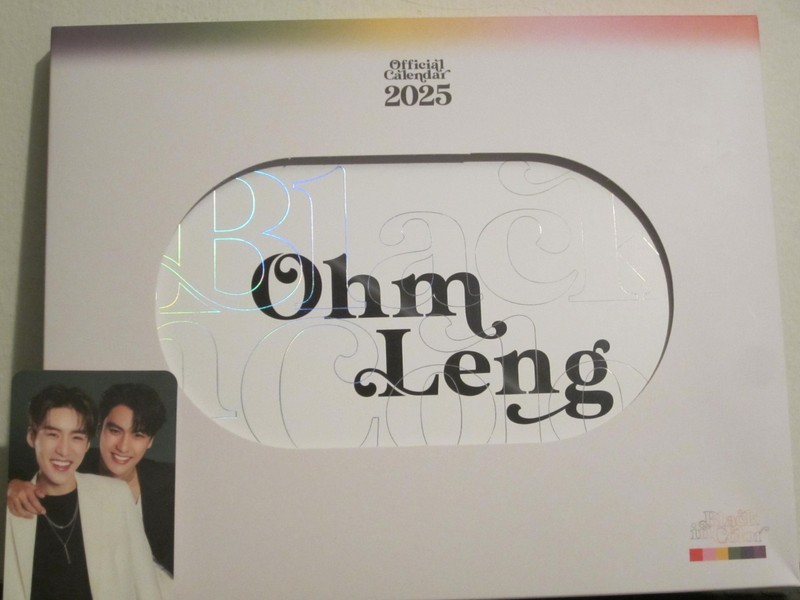 Ohm Leng Official Calendar 2025, GMM-TV, 9 1/2 x 7 1/2 in. with small color pic